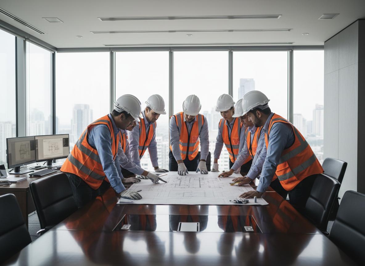 Engineering team planning project coverage